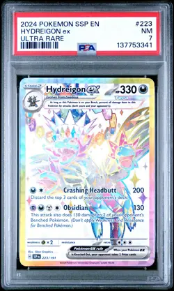 2024 POKEMON SSP EN-SURGING SPARKS ULTRA RARE #223 HYDREIGON EX PSA 7 - Image 1
