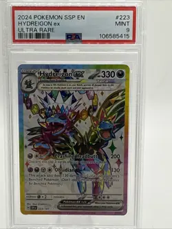 2024 POKEMON SSP EN-SURGING SPARKS ULTRA RARE #223 HYDREIGON EX PSA 9 - Image 1