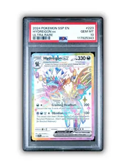 2024 Pokemon SSP EN-Surging Sparks Ultra Rare #223 Hydreigon EX PSA 10! - Image 1
