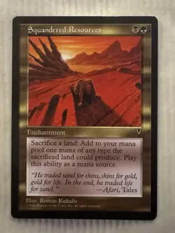 MTG - Squandered Resources #74/167 - Visions - LP - Rare - Regular - EN - Image 1