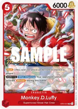 NM-Mint, English One Piece Monkey.D.Luffy - ST01-012 (Tournament Pack Vol. 5) On - Image 1