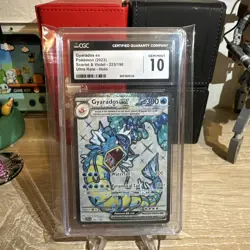 Pokemon TCG CGC Gem 10 Gyarados ex 225/198 SV01: Scarlet & Violet Base Set Holo! - Image 1