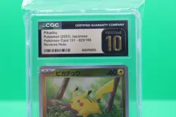 2023 Pokemon Pikachu Poke Ball Reverse Holo #025/165 Japanese CGC 10 - Image 2