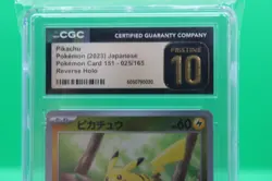 2023 Pokemon Pikachu Poke Ball Reverse Holo #025/165 Japanese CGC 10 - Image 3
