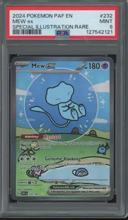 2024 Pokemon Paldean Fates Special Illustration Rare #232 Mew ex Mint PSA 9 - Image 1