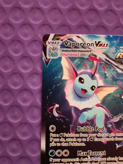Pokemon Vaporeon VMAX SWSH182 Sword & Shield Black Star Promo Card Holo NM - Image 4