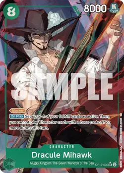 One Piece CCG: Dracule Mihawk OP12-030 Legacy Of The Master Alternate Art SR - Image 1