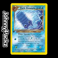 Dark Omanyte 37/105 - 1st Edition 2002 Neo Destiny Rare - Pokemon Card (NM) - Image 1