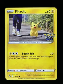 Pokemon GO Pikachu (27) #027/078 Common Pokemon Card - Image 1