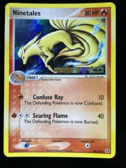 Ninetales 38/106 Stamped Reverse Holo EX Emerald Pokemon Card NM / LP - Image 1