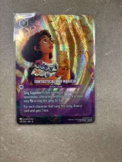 Disney Lorcana Fantastical and Magical Enchanted 212/204 Reign of Jafar Holo #2 - Image 2