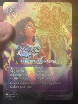 Disney Lorcana Fantastical and Magical (Enchanted) 212/204 Reign of Jafar Holo - Image 1