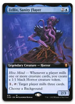 Zellix, Sanity Flayer (Extended Art) #619 (NM) Baldur's Gate CLB Magic MTG - Image 1