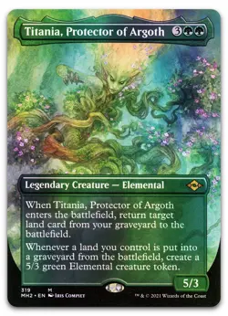 Titania, Protector of Argoth (Borderless) #319 (Foil) NM Modern Horizons 2 - Image 1