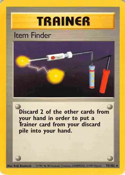 Item Finder 74/102 Rare Base Set Pokemon MP - Image 1