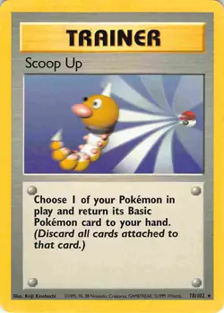 Scoop Up 78/102 Rare Base Set Pokemon LP - Image 1