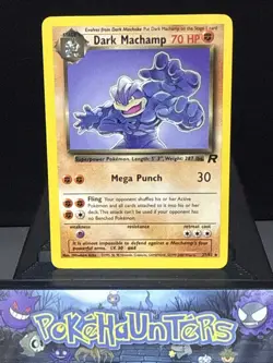 Pokemon Card Dark Machamp 27/82 Team Rocket Non Holo WOTC Light Play - Image 1