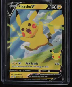 Pokemon Pikachu V - Promo Holo SWSH: Sword & Shield Promo Cards SWSH143 NM - Image 1