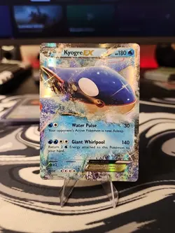 Pokemon TCG Kyogre EX XY Black Star Promos Holo Rare Card XY41 (LP) - Image 1