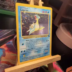 Lapras 10/62 Fossil Base Set Holo Rare Unlimited WOTC Pokemon TCG LP - Image 2
