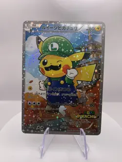 Pokemon Luigi Pikachu 296/XY-P Special Box Promo 2016 Holo Japanese CUSTOM X946 - Image 1
