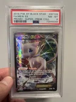 2016 POKEMON XY BLACK STAR PROMO SUPER-PREM COLL #XY126 FULL ART/MEW EX PSA 8 - Image 1