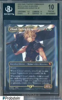 "2025 MTG Final Fantasy Borderless Surge Foil 0210 Cloud Ex-Soldier BGS 10 " - Image 1