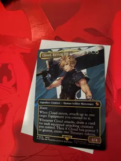 MTG Magic the Gathering Cloud Ex-SOLDIER (Borderless)(Surge-Foil) NM Unplayed - Image 1