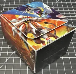 Pokemon Card Game Deck Box Sun & Moon Solgaleo Lunala Card Holder Storage - Image 1