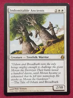 Magic The Gathering MORNINGTIDE INDOMITABLE ANCIENTS white card MTG - Image 1