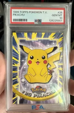 Pokemon Pikachu Topps Tv #25 Card! PSA 10! Rare And Low Pop! - Image 1