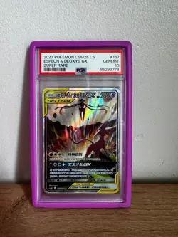 Pokemon S-Chinese Card Sun & Moon CSM2bC #167 Espeon & Deoxys-GX SR Ultra Rare - Image 1