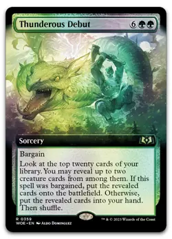 Thunderous Debut (Extended Art) #359 (Foil) (NM) Wilds of Eldraine WOE Magic MTG - Image 1