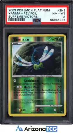 Pokemon 2009 Yanma SH9 Reverse Foil Supreme Victors PSA 8 - Image 1