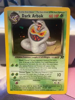 Dark Arbok Holo NM - Pokemon Team Rocket 2/82 Unlimited Holo Rare - Image 1
