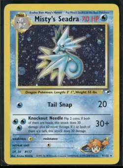 Misty's Seadra Holo Rare Gym Heroes 009/132 Pokemon - Image 1