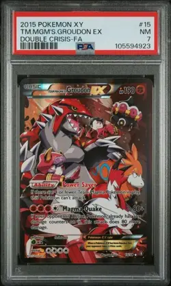 PSA 7 Team Magma's Groudon EX 15/34 XY Double Crisis Graded - Pokemon - Image 1