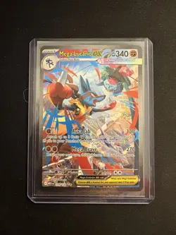 Pokemon Mega Evolutions TCG Mega Lucario EX Card 179/132 Sir - Image 1