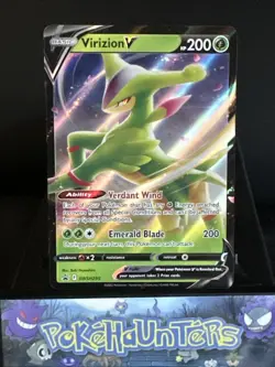 Pokemon Card Virizion V SWSH295 Black Star Promo Holo Rare NM - Image 1