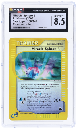 2003 Pokemon Skyridge Miracle Sphere Beta Reverse Holo #130 CGC 8.5 - Image 1
