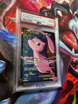 2013 Pokemon B & W Leg. Treasures Radiant Coll. 24/25 FA Mew Ex PSA 8 NM-MT - Image 2