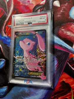 2013 Pokemon B & W Leg. Treasures Radiant Coll. 24/25 FA Mew Ex PSA 8 NM-MT - Image 4