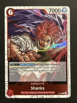 One Piece TCG Premium Booster 02 (ENG) - Shanks - Pirate Foil - P-083 NM Reprint - Image 1