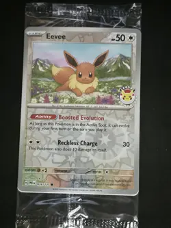 Sealed Eevee Pokemon Day Stamp 074/131 Prismatic Evolutions TCG Card Set - Image 1