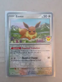 Eevee Pokemon Day Stamp Prismatic Evolutions Set TCG Card 074/131 Sealed - Image 1