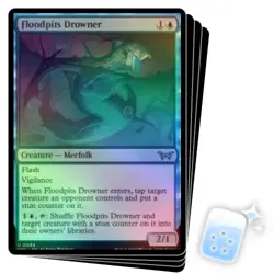 FOIL FLOODPITS DROWNER X4 Duskmourn: House Of Horror DSK Magic MTG MINT CARD - Image 1