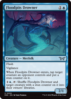 Floodpits Drowner #59 | Near Mint FOIL | DSK Duskmourn Magic MTG - Image 1