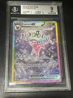 2025 Pokemon Espeon EX 155/131 SIR - Prismatic Evolutions - BGS 9 - MINT - Image 1