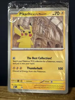 Pikachu At The Museum Jumbo Promo Card - Natural History Museum x Pokemon TCG - Image 1
