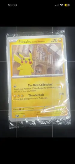 Pikachu At The Museum Jumbo Promo Card - Natural History Museum x Pokemon TCG - Image 1